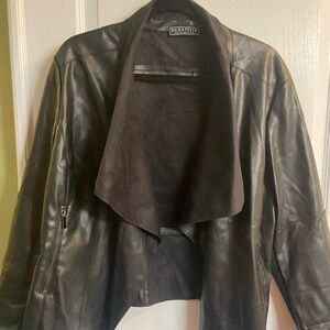Bagatelle Women's Black Faux Leather Jacket Size XXL